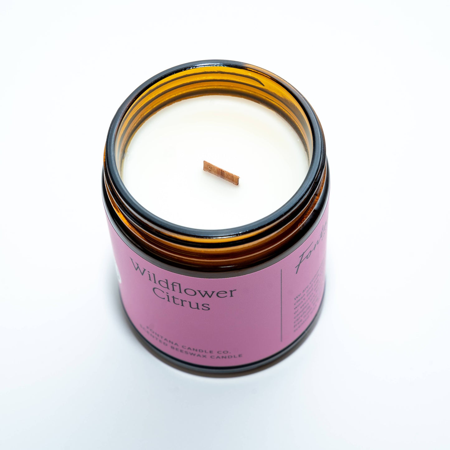 Fontana Candle Co. – Wildflower Citrus Essential Oil Natural Beeswax Jar Candle
