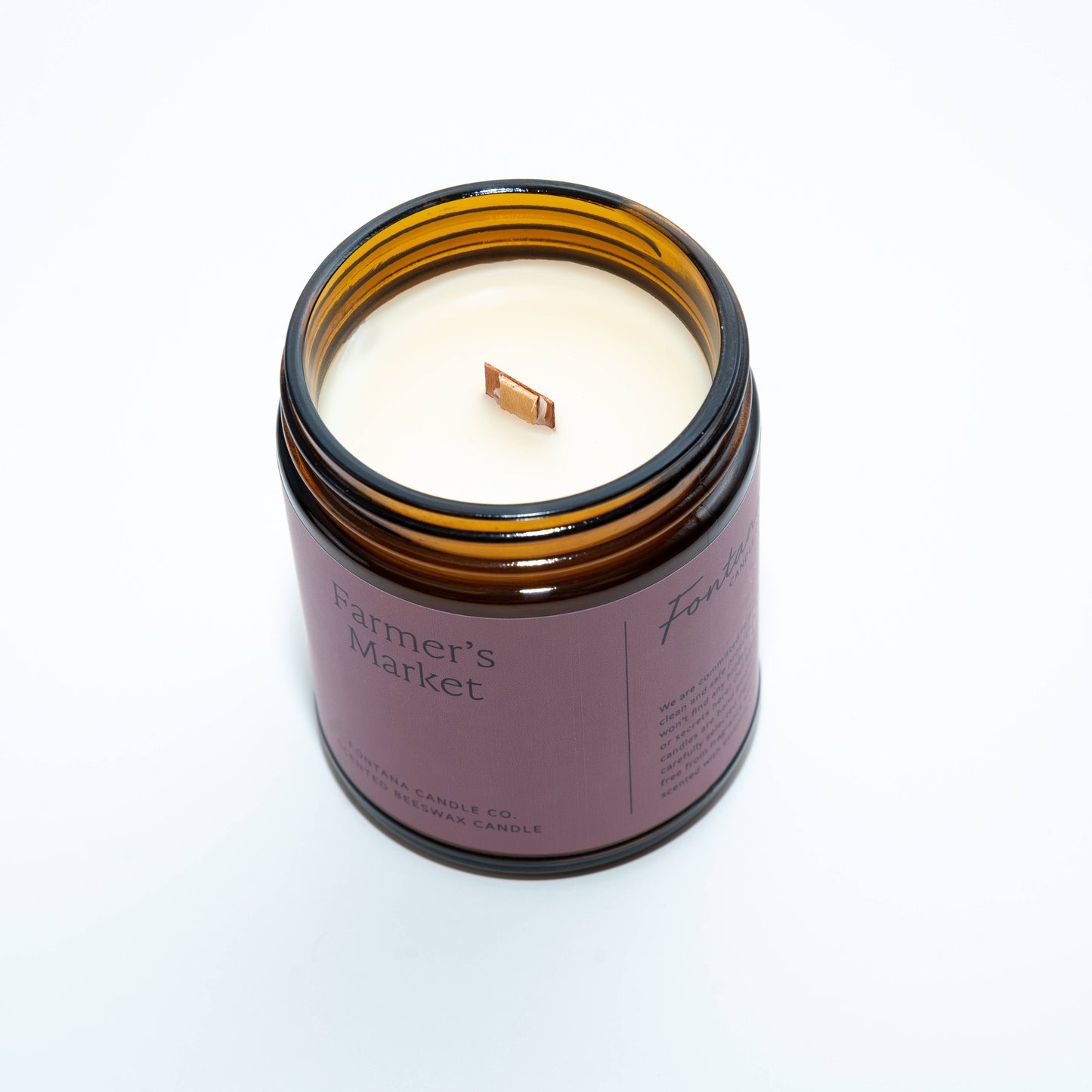 Fontana Candle Co. – Farmer’s Market Natural Beeswax Essential Oil Jar Candle