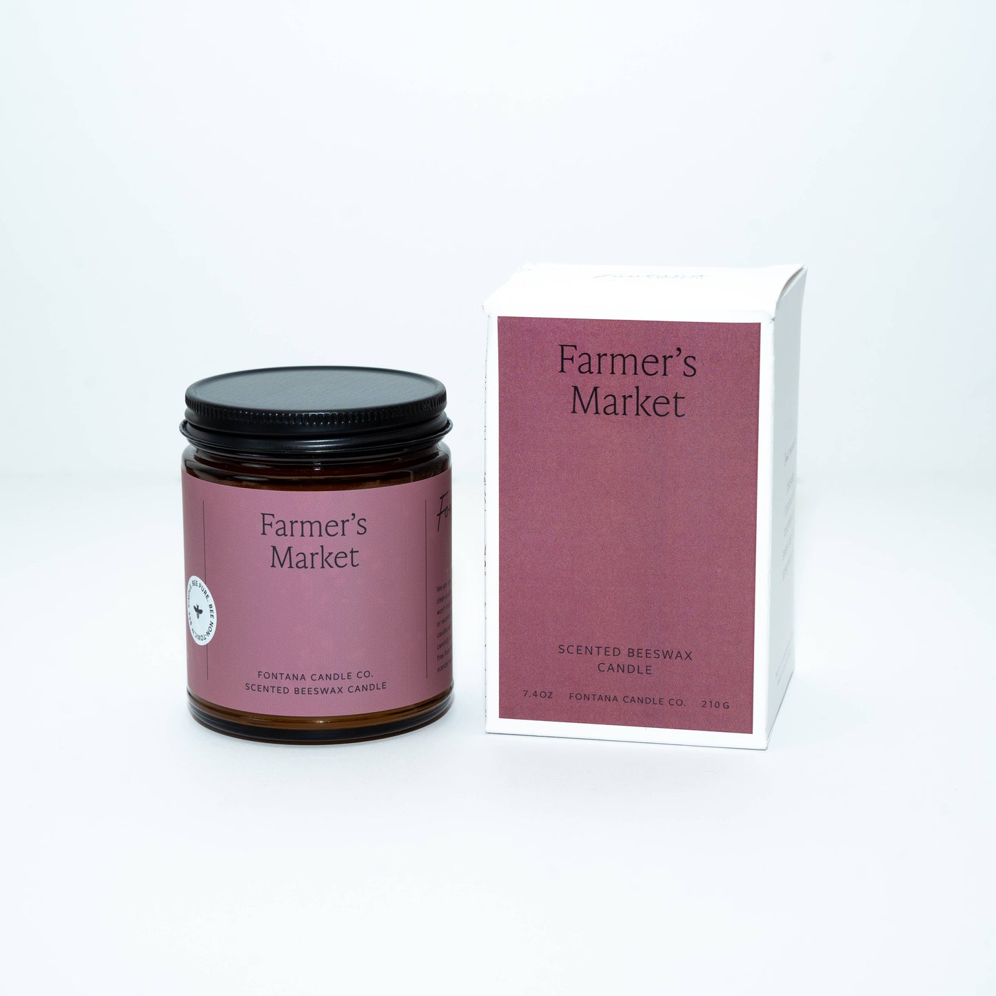Fontana Candle Co. – Farmer’s Market Natural Beeswax Essential Oil Jar Candle