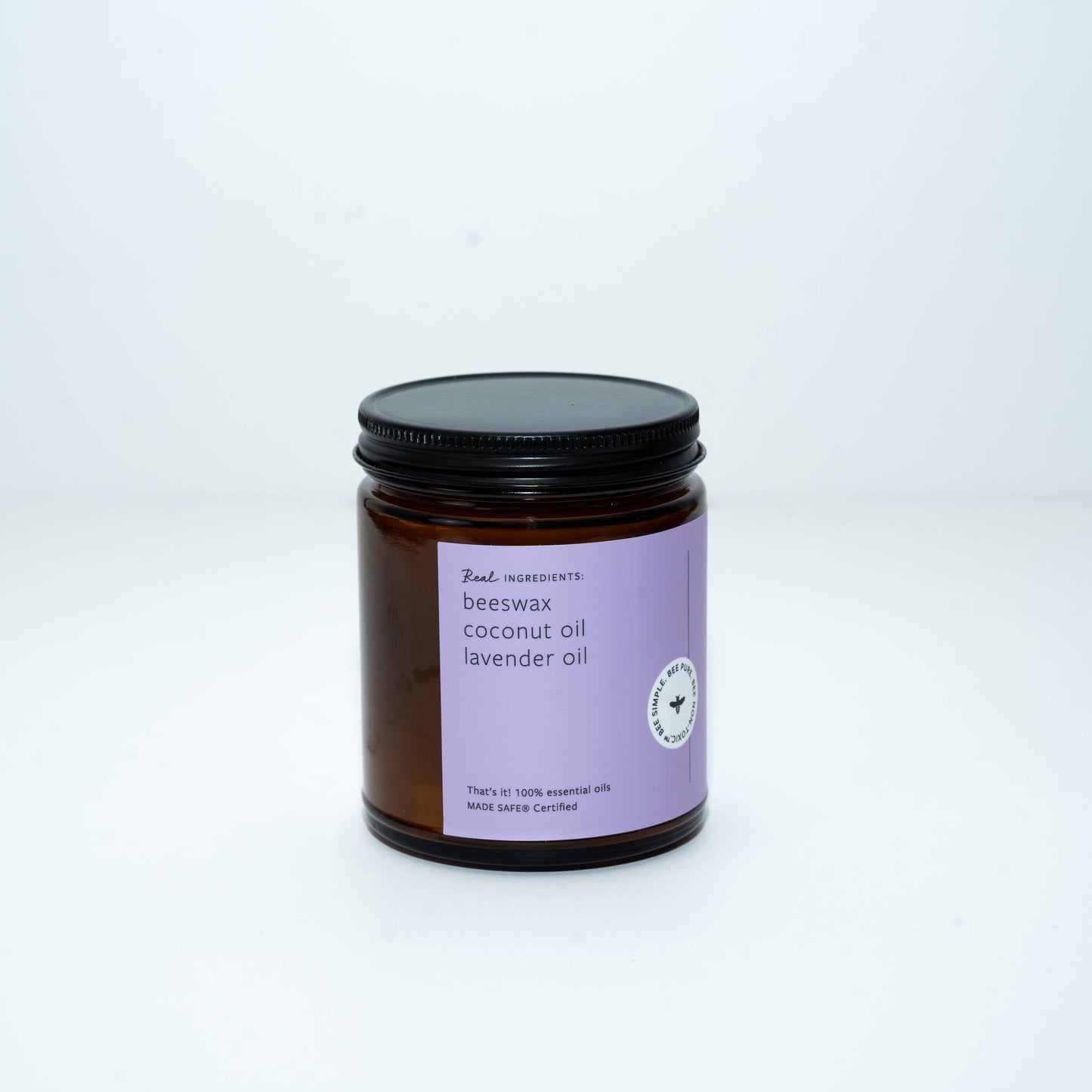 Fontana Candle Co. – Lavender Essential Oil Beeswax Wooden Wick Jar Candle