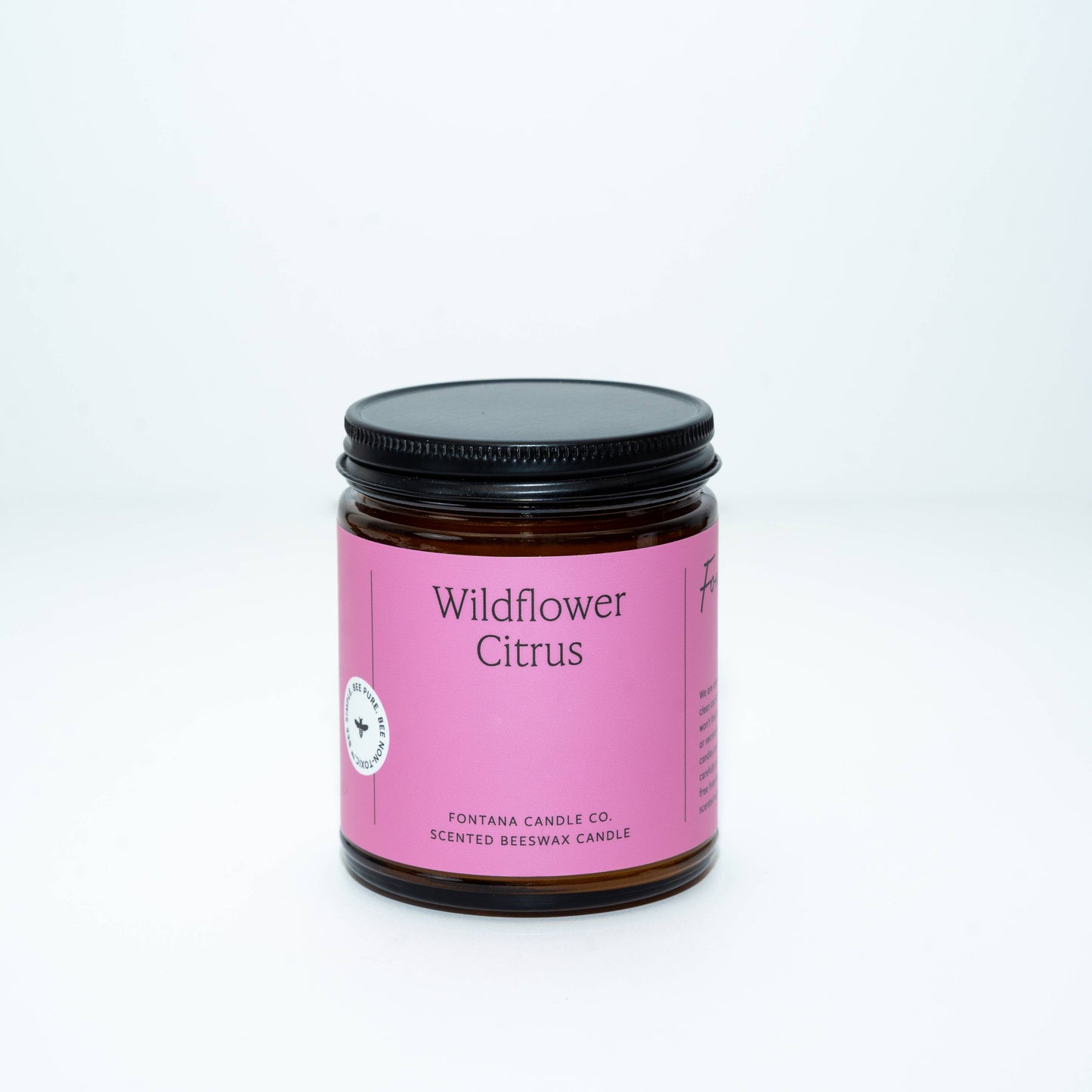 Fontana Candle Co. – Wildflower Citrus Essential Oil Natural Beeswax Jar Candle