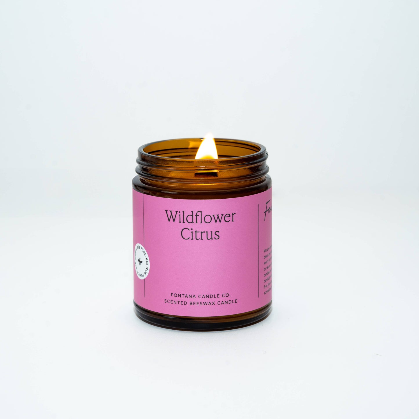 Fontana Candle Co. – Wildflower Citrus Essential Oil Natural Beeswax Jar Candle