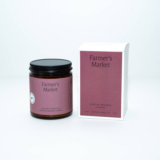 Fontana Candle Co. – Farmer’s Market Natural Beeswax Essential Oil Jar Candle