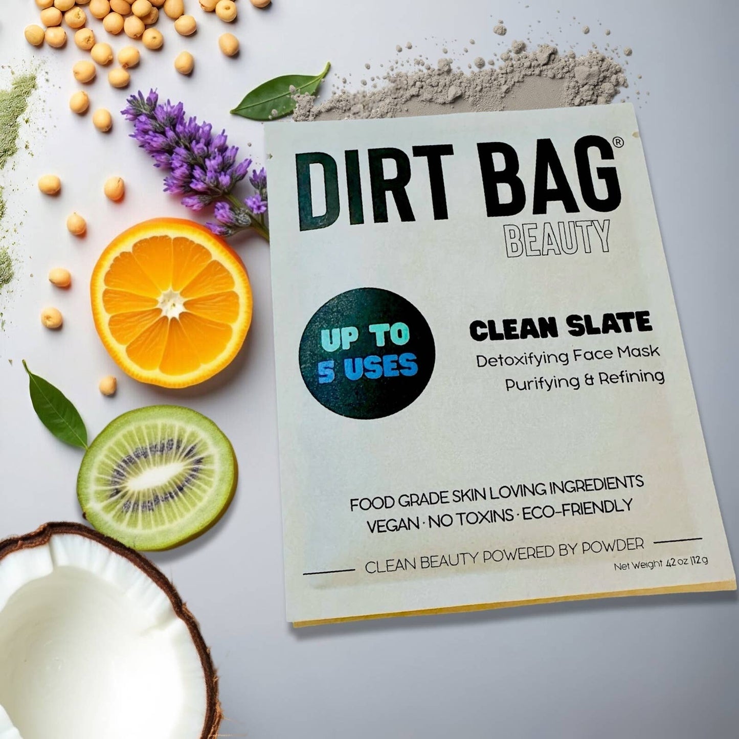 Dirt Bag Beauty - Vegan Powder Face Mask Purifying & Refining -Fragrance Free