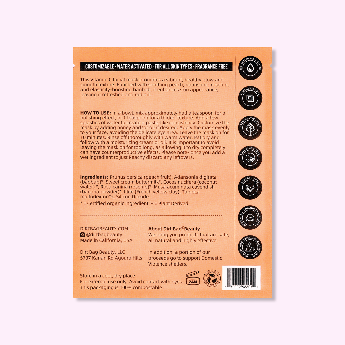 Dirt Bag Beauty - All-Natural Powder Face Mask - Glow Boosting & Smooth